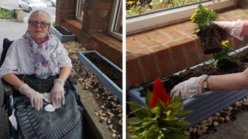 Residents enjoy gardening at Bexhill care home